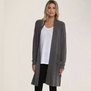 Barefoot Dreams CozyChic Lite® Long Cardigan w Hood